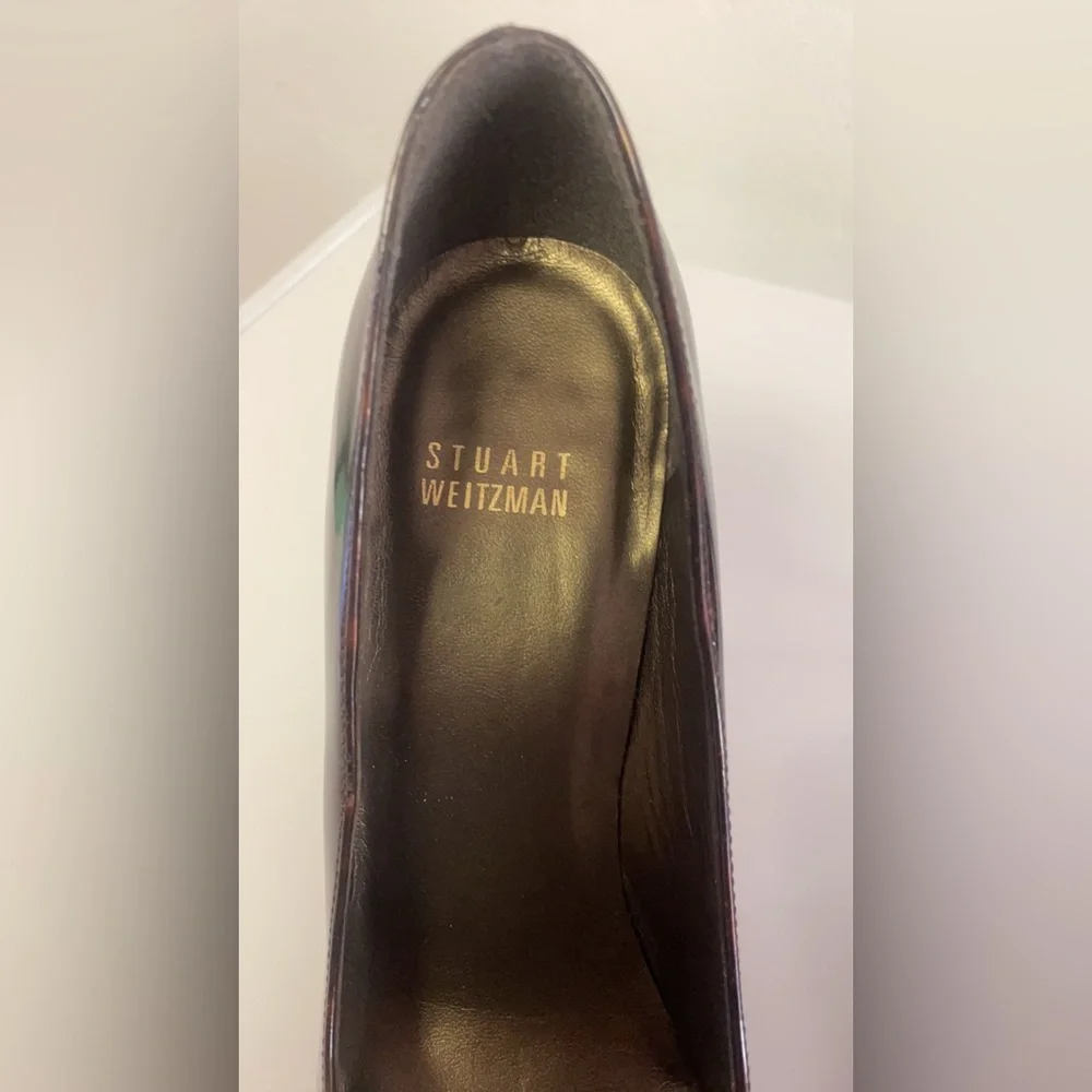 Stuart Weizmann career office square toe heels in turtoise shell size 8